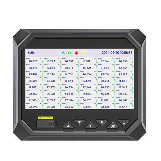 1-48路可選，7寸液晶大屏無紙記錄儀