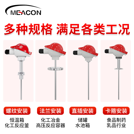 美控_Pt100鎧裝熱電阻直插安裝