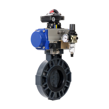 美控氣動PVC對夾蝶閥 流量控制