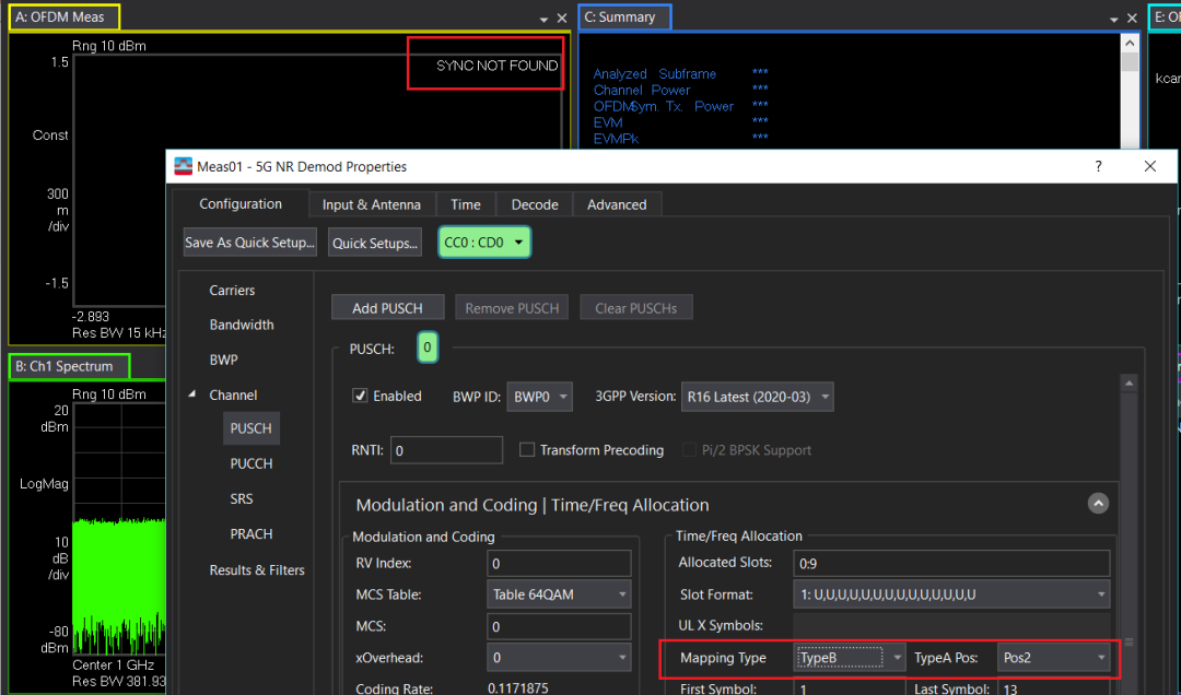 圖4、mapping type參變量設(shè)置不符合適造成信號(hào)解調(diào)敗績(jī)