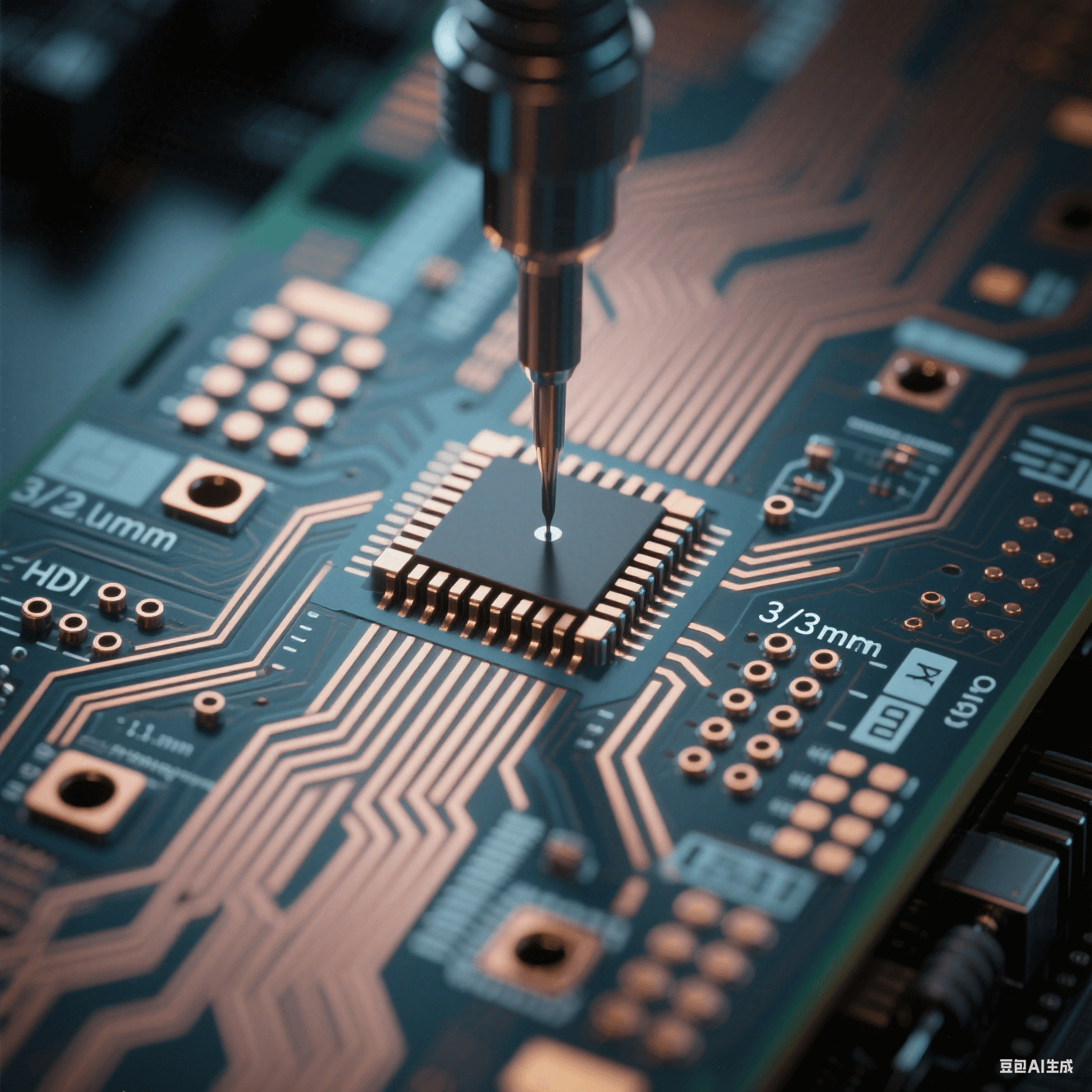 域控制器HDI板:0.1mm激光微孔+3μm線寬實現(xiàn)任意層互連 域控制器HDI板:0.1mm激光微孔+3μm線寬實現(xiàn)任意層互連