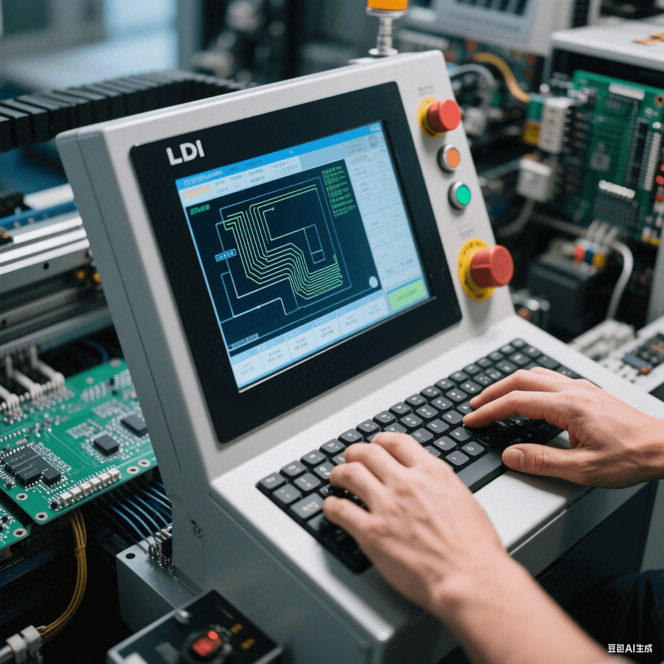 LDI設備加工高頻線路特寫