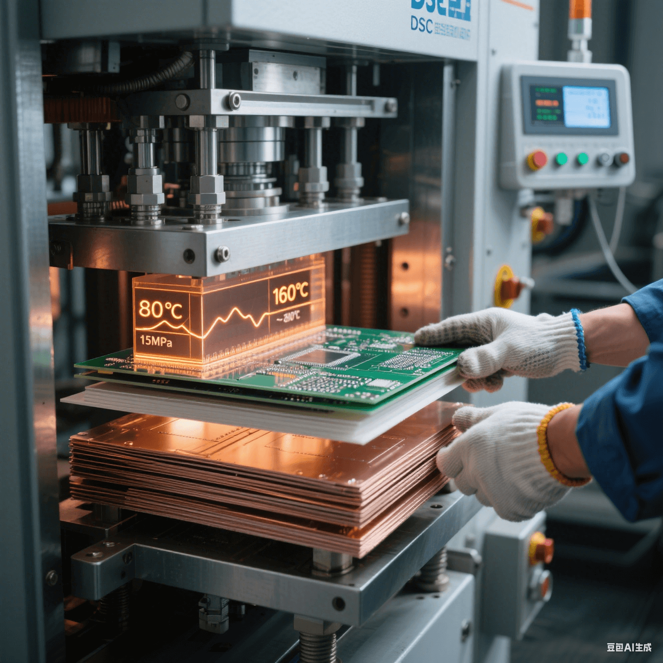 多層PCB真空層壓工藝的溫度壓力控制流程