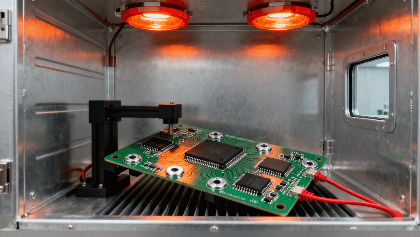汽車電子PCB老化測(cè)試 發(fā)動(dòng)機(jī)艙高溫模擬 耐高溫PCB板 加熱燈