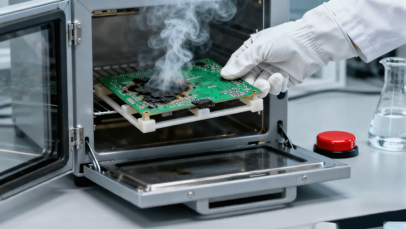 PCB老化測(cè)試異常處理 樣品冒煙 絕緣手套 應(yīng)急按鈕