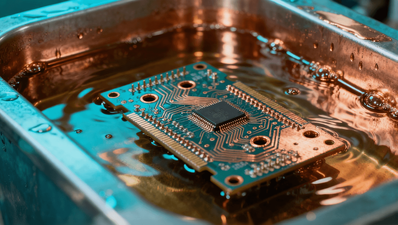 HDI板電鍍與微孔填充工藝在化學(xué)槽中進(jìn)行