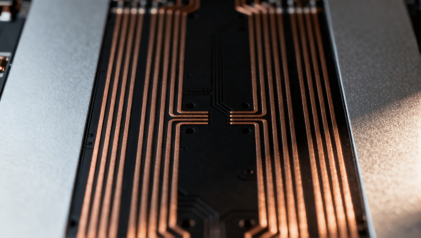 高速光模塊PCB差分對(duì)線路布局特寫(xiě) 精密電磁設(shè)計(jì)科技感