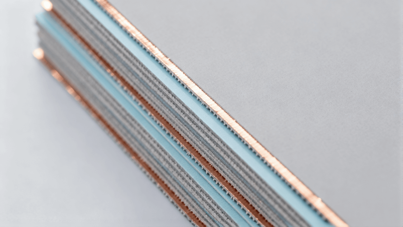 多層阻抗控制板切片 展示基材銅箔層疊結(jié)構(gòu)