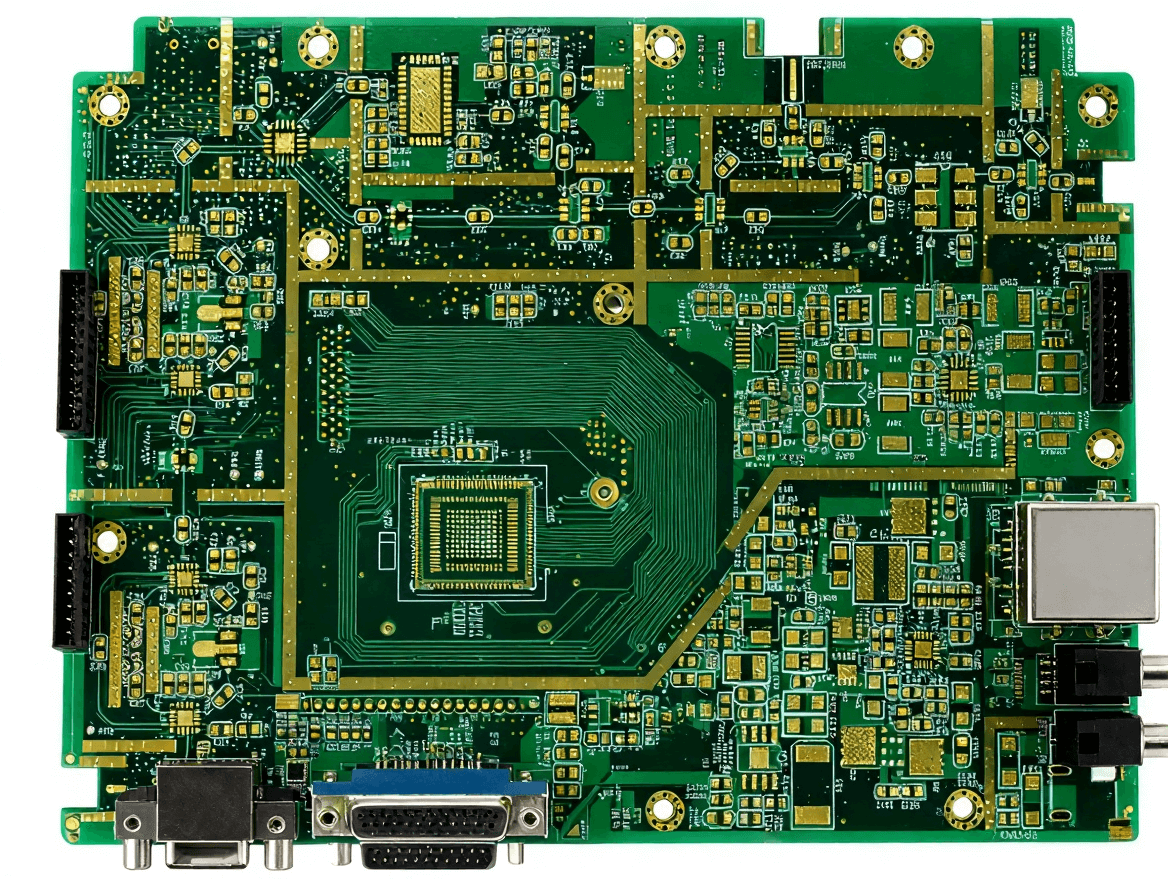 工控主板 PCB 實(shí)物圖，精密焊接與高密度電路設(shè)計(jì)